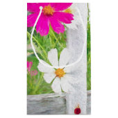 誕生日コスモスの花フェンス スモールペーパーバッグ (裏面)