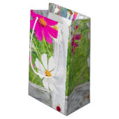 誕生日コスモスの花フェンス スモールペーパーバッグ (裏面アングル)