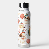 誕生日コテージサーモス – コージーお祝いデザイン ウォーターボトル (右面)