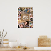 誕生日コラージュの写真パーソナライズされた ポスター (キッチン)