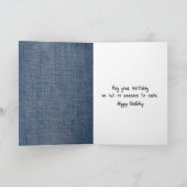 誕生日コルギドッグブルージャンショーツを着て カード (内部)