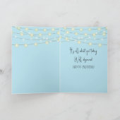 誕生日コンサートの群衆のハート型の看板 カード (内部)