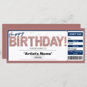 誕生日コンサートチケット招待状 (正面/裏面)