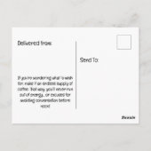 誕生日コーヒーカップカード: Brew-Healy Wishes ポストカード (裏面)