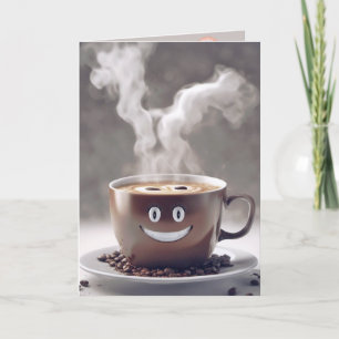 誕生日コーヒーカップ付スマイル カード