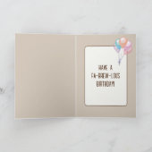 誕生日コーヒーハート及び水蒸気入り カード (内部)