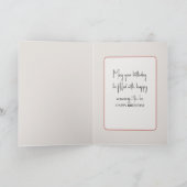 誕生日コーヒー(毛布にハートを入れて) カード (内部)