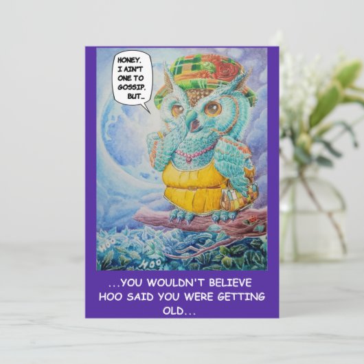 誕生日ゴシップ挨拶カード サンキューカード (スタンド正面)