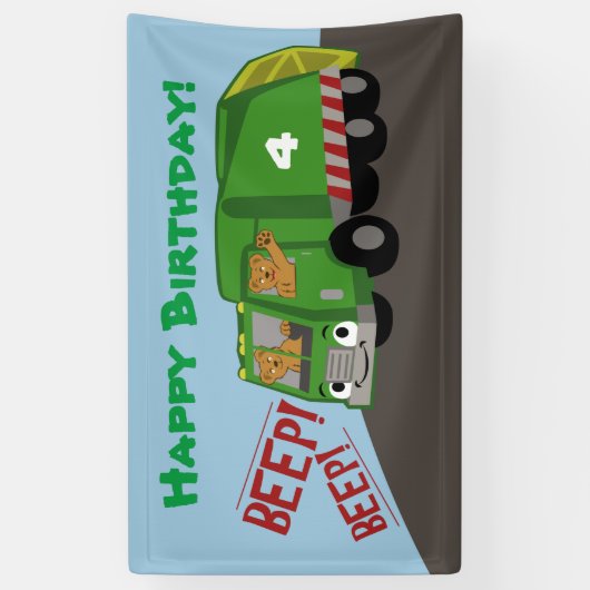 誕生日ゴミ箱 横断幕 (縦)