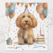 誕生日ゴルデンドルドッグ ワインラベル (シングルラベル)