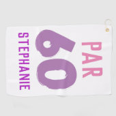 誕生日ゴルファー 面白い 60歳 ハッピーパー 彼女に ゴルフタオル (横)