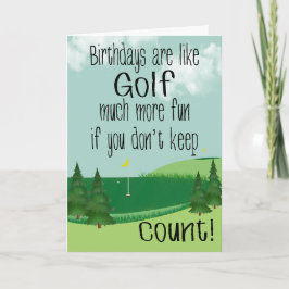 誕生日ゴルフコースユーモア誕生日カード カード