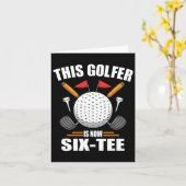 誕生日ゴルフシャ男性へツ60歳ゴルファー カード (黄色い花)