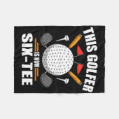 誕生日ゴルフシャ男性へツ60歳ゴルファー フリースブランケット (正面(横))