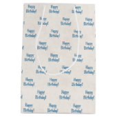 誕生日ゴルフバッグ ミディアムペーパーバッグ (裏面)