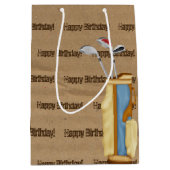 誕生日ゴルフバッグ ミディアムペーパーバッグ (正面)