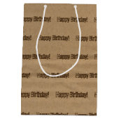 誕生日ゴルフバッグ ミディアムペーパーバッグ (裏面)