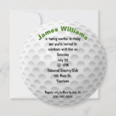 誕生日ゴルフボールパーティ招待 招待状 (正面)