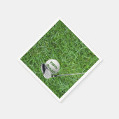 誕生日ゴルフボール及びクラブ スタンダードカクテルナプキン (角)