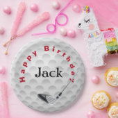 誕生日ゴルフボール及びクラブ ペーパープレート (パーティー)