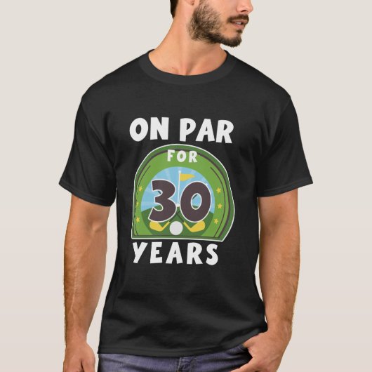 誕生日ゴルフ30歳の誕生日に30年を回す Tシャツ (正面)