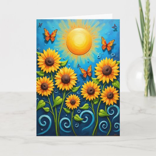 誕生日ゴールデンブルームカード カード (正面)