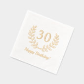 誕生日ゴールデンリースカスタム番号 箔ナプキン (左)