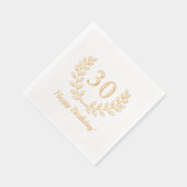 誕生日ゴールデンリースカスタム番号 箔ナプキン (右)