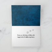 誕生日ゴールデンレトリエバーオンブルーレザー カード (内部)