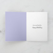 誕生日ゴールデンレトリエバーパピーとライラック カード (内部)