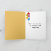 誕生日ゴールデンレトリエバーパピーインザメドウ カード (内部)