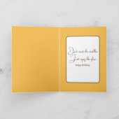 誕生日ゴールデンレトリエバーユーモア カード (内部)