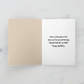 誕生日ゴールデンレトリバーが古いユーモアを取得 カード (内部)