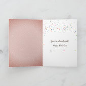 誕生日ゴールデンレトリバーでピンクのヘアカーラー カード (内部)