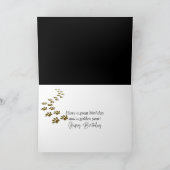 誕生日ゴールデンレトリバーとリンゴ カード (内部)