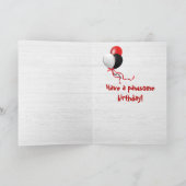 誕生日ゴールデンレトリバーと口紅キス カード (内部)