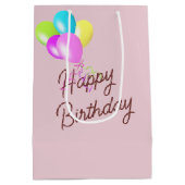 誕生日ゴールデンレトリバーと虎猫子猫 ミディアムペーパーバッグ (裏面)