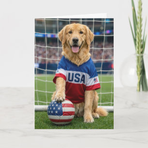 誕生日ゴールデンレトリバーアメリカサッカー選手 カード
