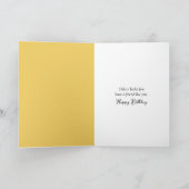 誕生日ゴールデンレトリバー付き花籠 カード (内部)