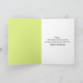 誕生日ゴールデンレトリバー懸命帽子をかぶった カード (内部)