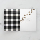 誕生日ゴールデンレトリバー文字メッセージ携帯電話 カード (内部)