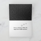 誕生日ゴールデンレトリバー水玉模様 カード (内部)