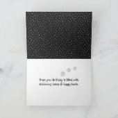 誕生日ゴールデンレトリバー水玉模様 カード (内部)