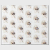 誕生日ゴールデンレトリバー ラッピングペーパー (フラット)