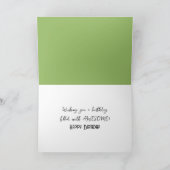 誕生日ゴールデンレトリバーinアップルオーチャード カード (内部)