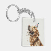 誕生日ゴールデンレトリーブドッグ キーホルダー (正面左)