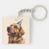 誕生日ゴールデンレトリーブドッグ キーホルダー (裏面)