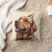 誕生日ゴールデンレトリーブドッグ クッション (ブランケット)