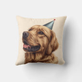 誕生日ゴールデンレトリーブドッグ クッション (裏面)