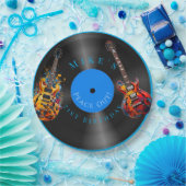 誕生日サイケデリックエレキギターのレコード ペーパープレート (パーティー)